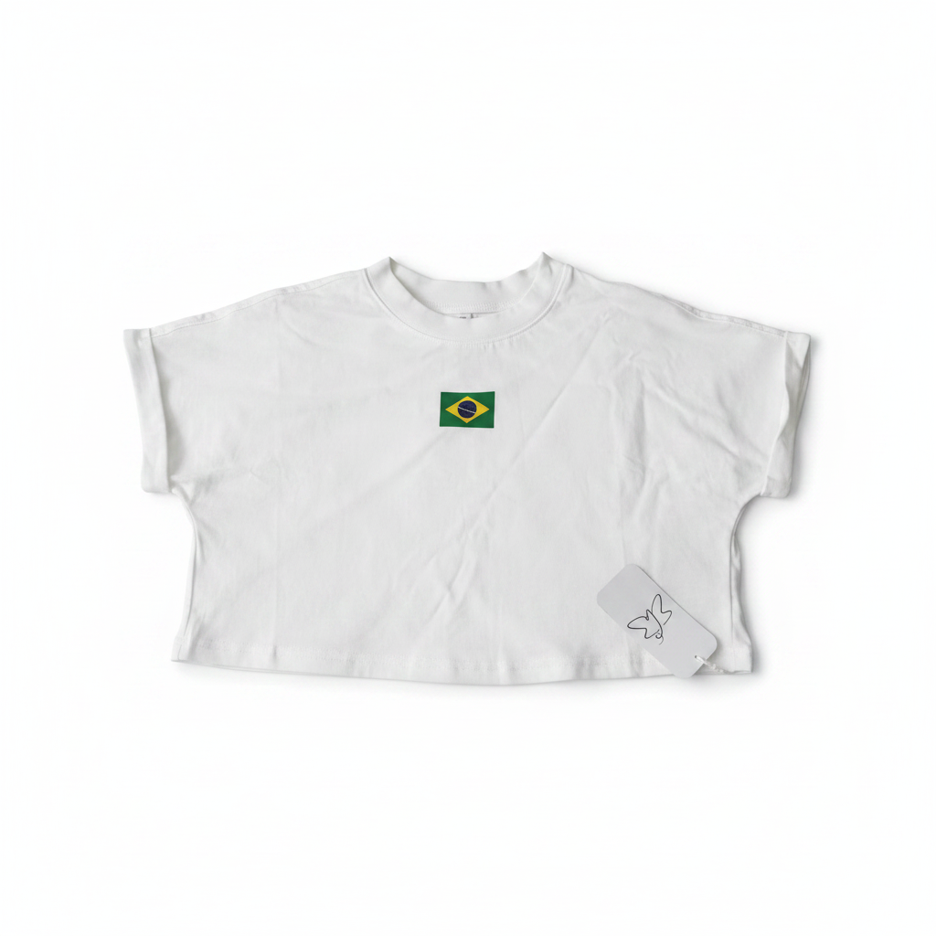 White Brazil Crop Top - Professional
