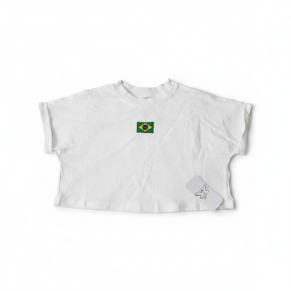 White Brazil Crop Top - Professional